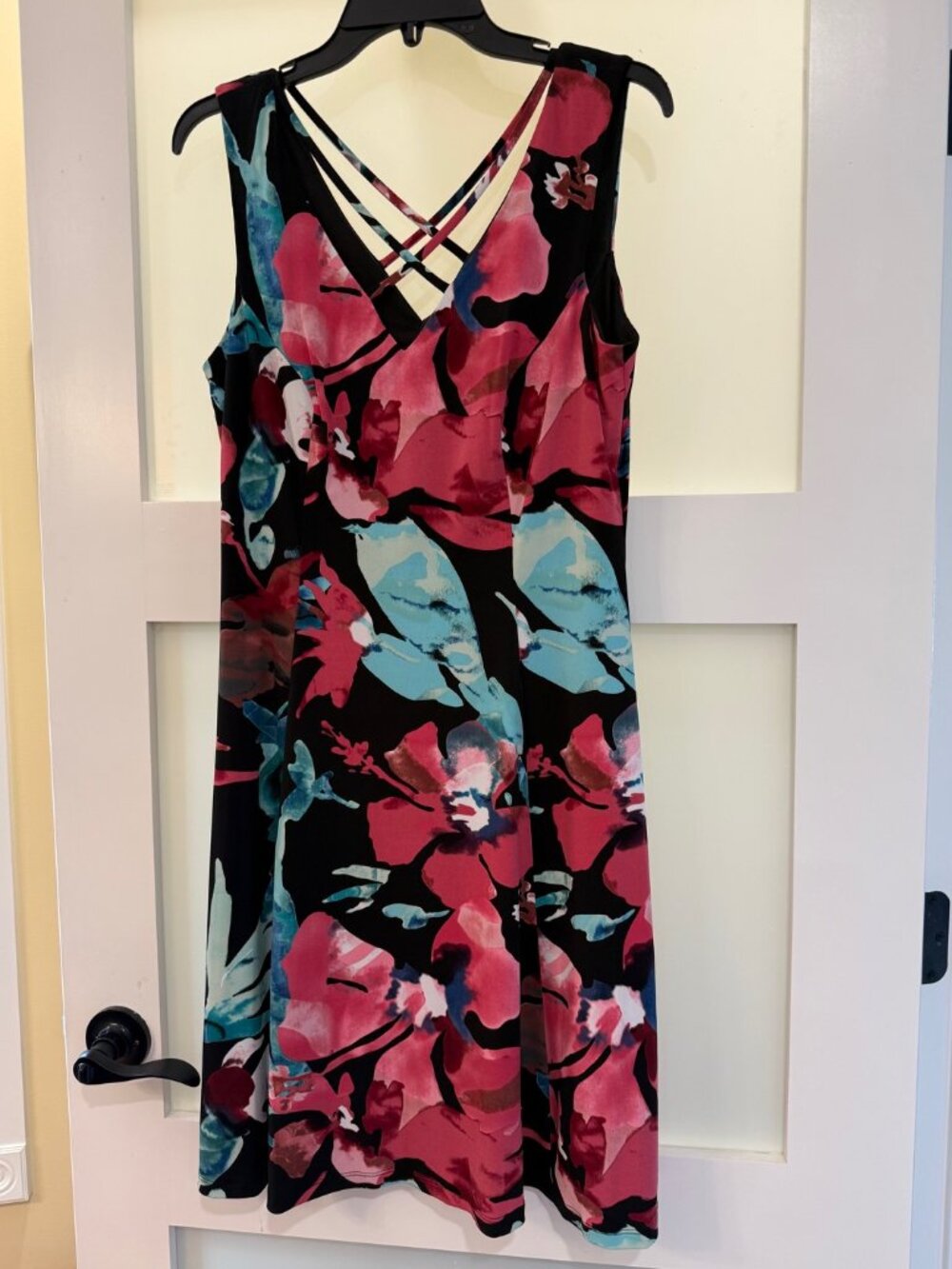 Connected Apparel Floral Printed Cocktail Dress